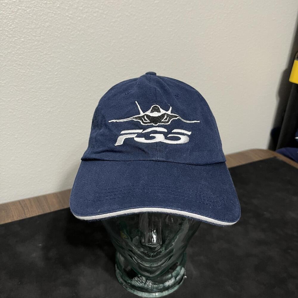 Lockheed Martin F-35 Hat Cap Strap Back Men Dad Jet Embroidered Skunk Works RARE